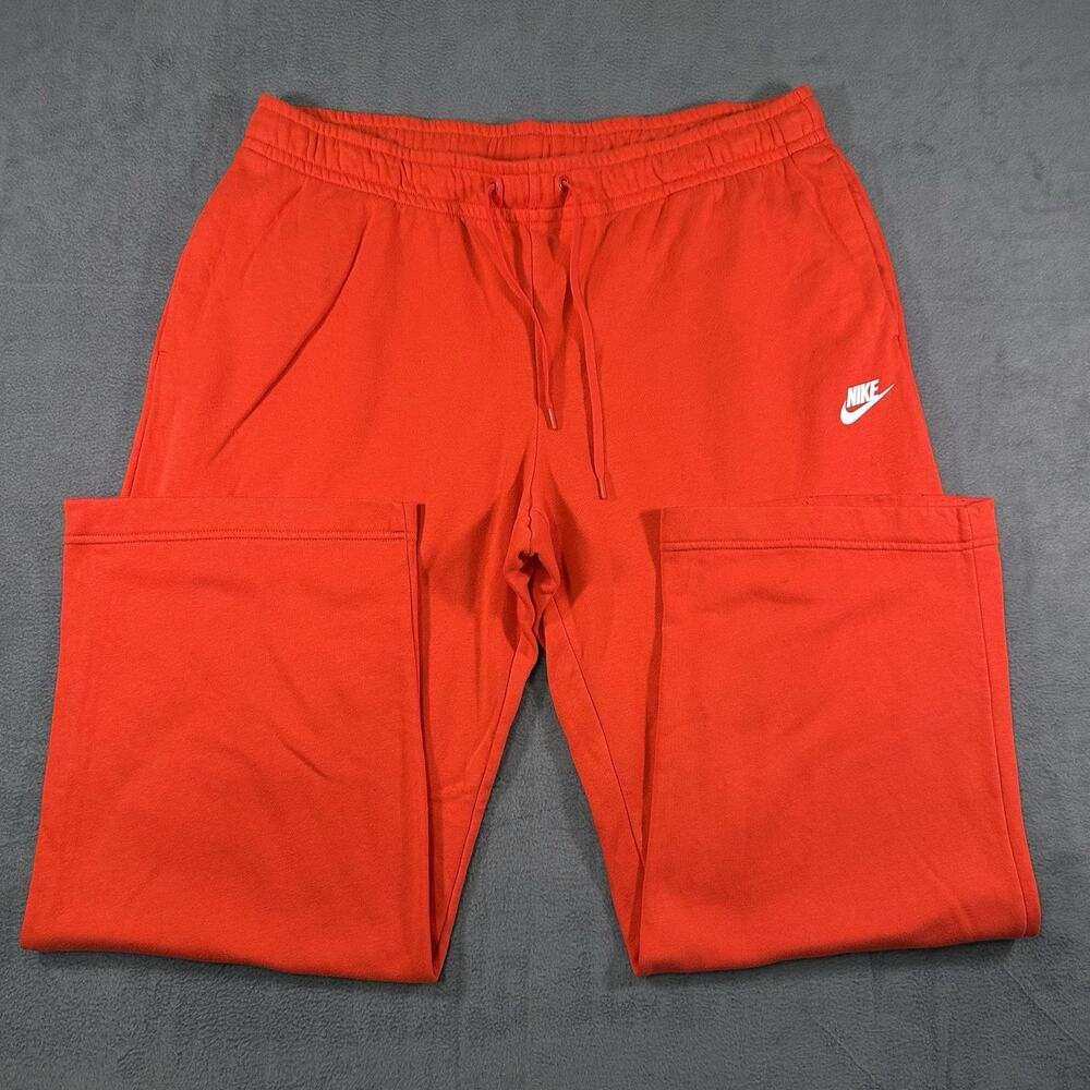 NIKE Women's Sweatpants X-Large Loose Fit Fleece Pants BV4093-673 Orange - Picture 1 of 8